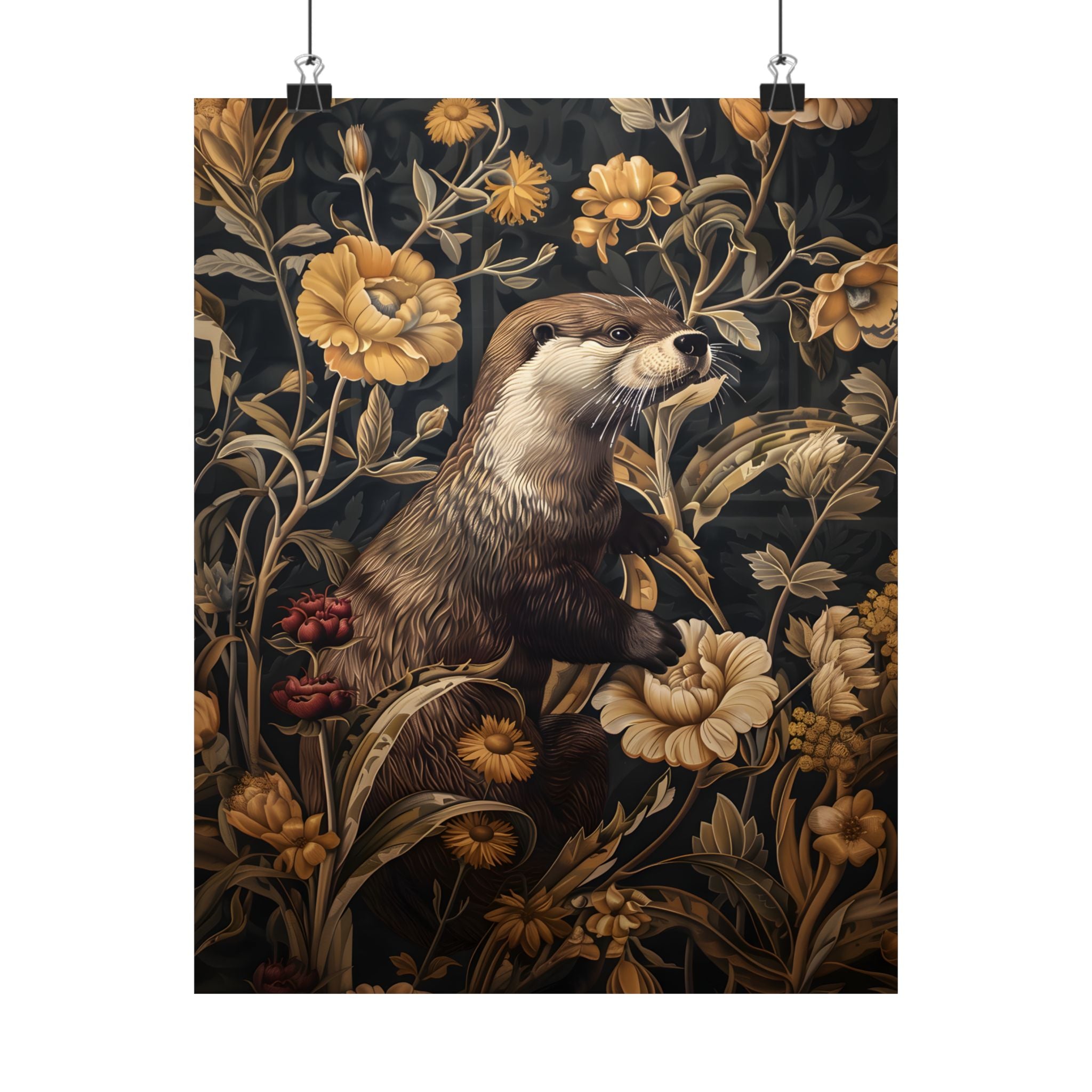 Otter in Floral Paradise