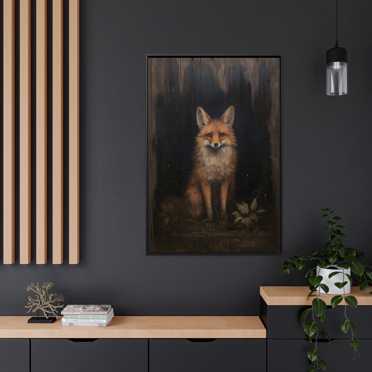 Framed Canvas - Mystical Fox Gaze