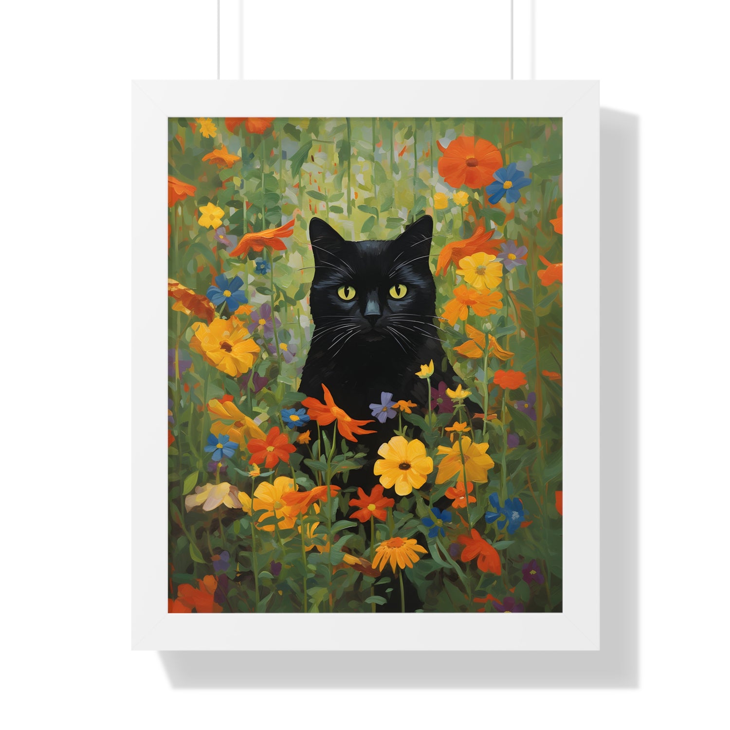 Framed Paper Print - Midnight Whiskers in Bloom