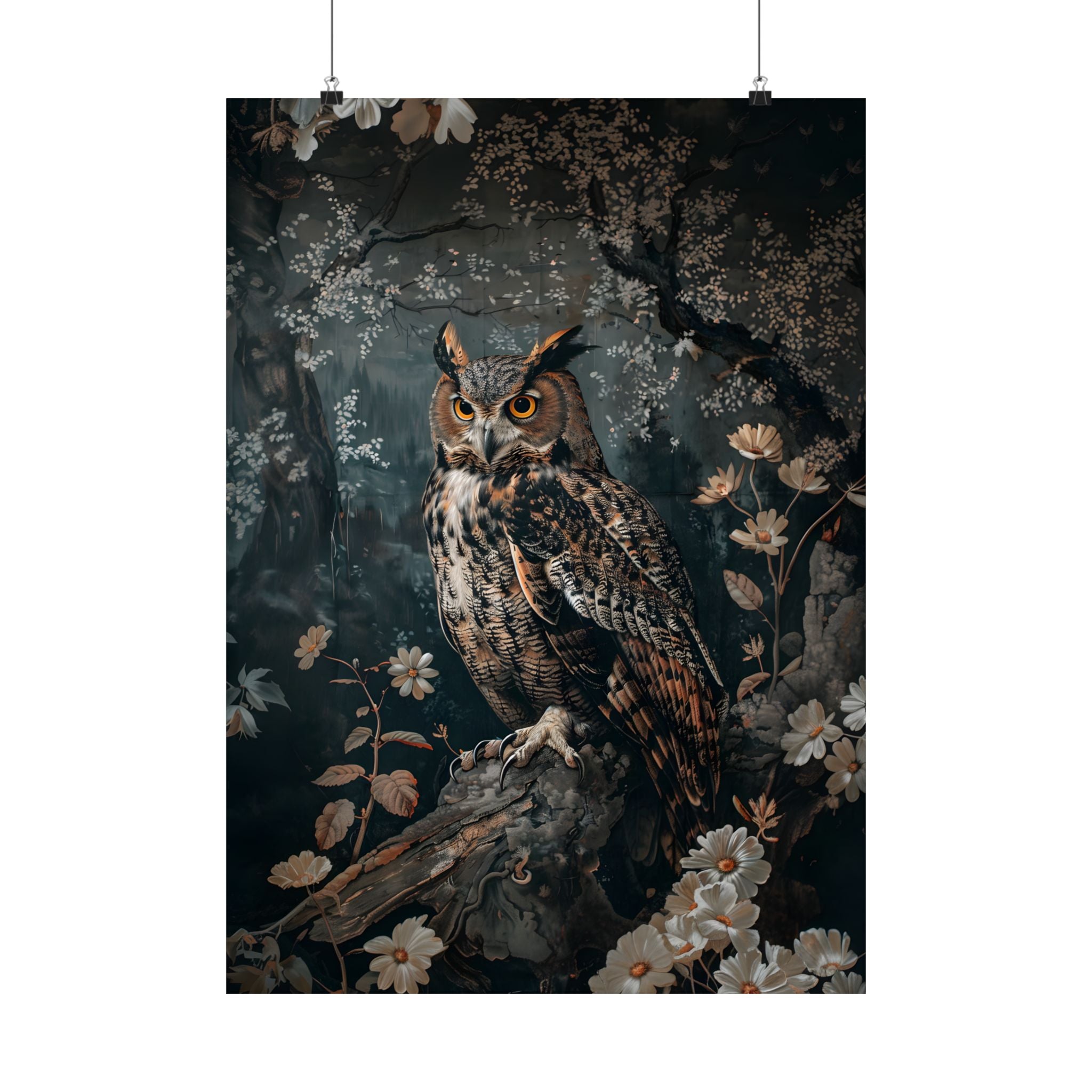 Midnight Watchful Owl