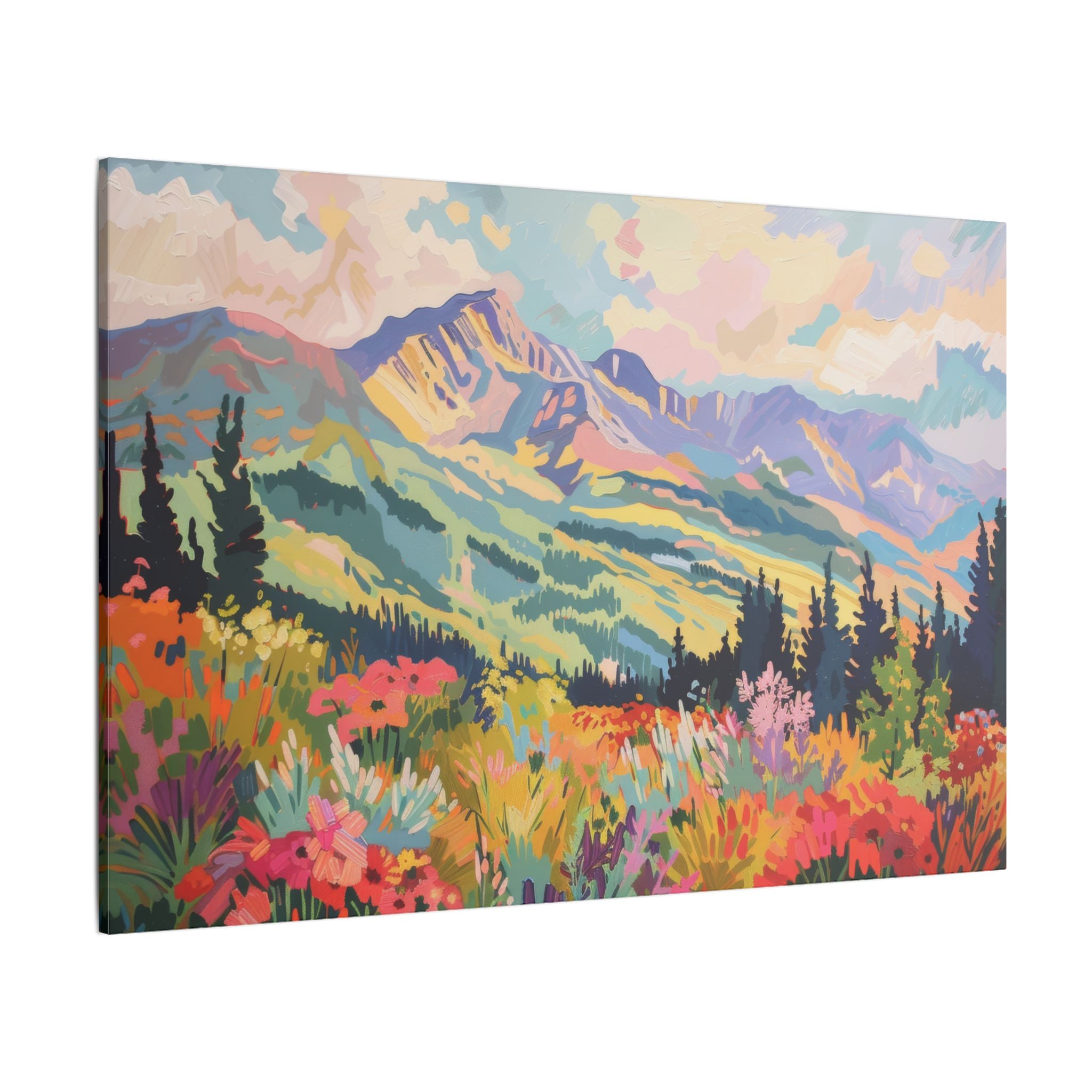 .75" Matte Canvas - Rocky Mountain Wildflower Bliss