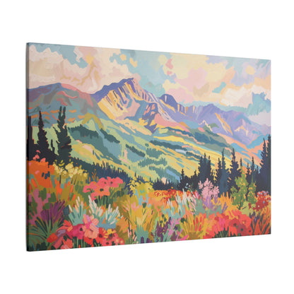 .75" Matte Canvas - Rocky Mountain Wildflower Bliss