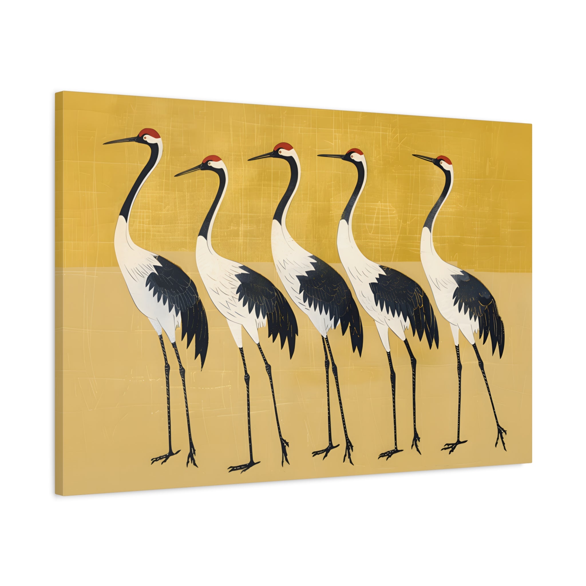 1.25" Matte Canvas - Golden Parade of Cranes
