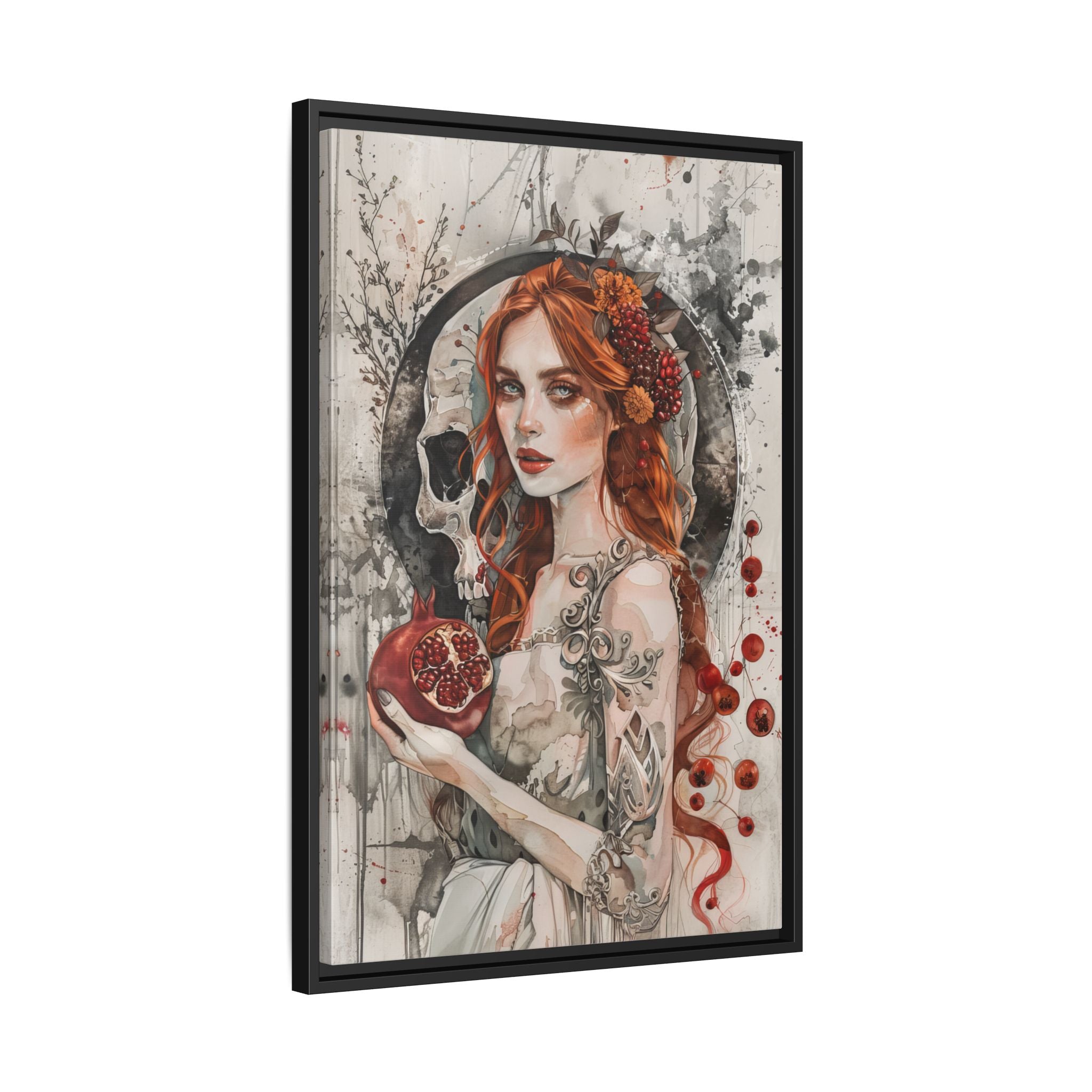 Framed Canvas - Persephone’s Pomegranate Curse