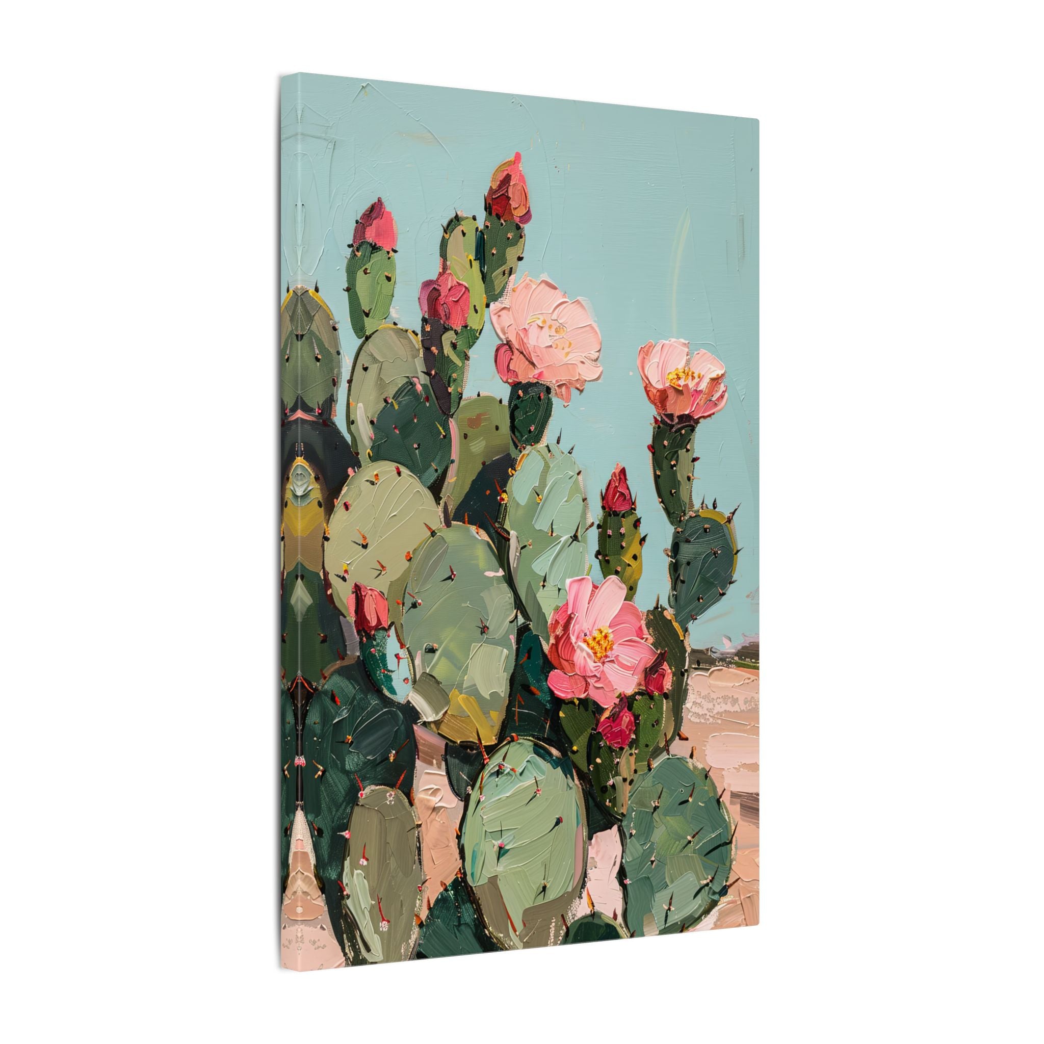 .75" Matte Canvas - Arizona Blooming Cactus Color
