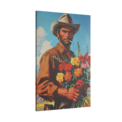 .75" Matte Canvas - Rugged Blooms Cowboy