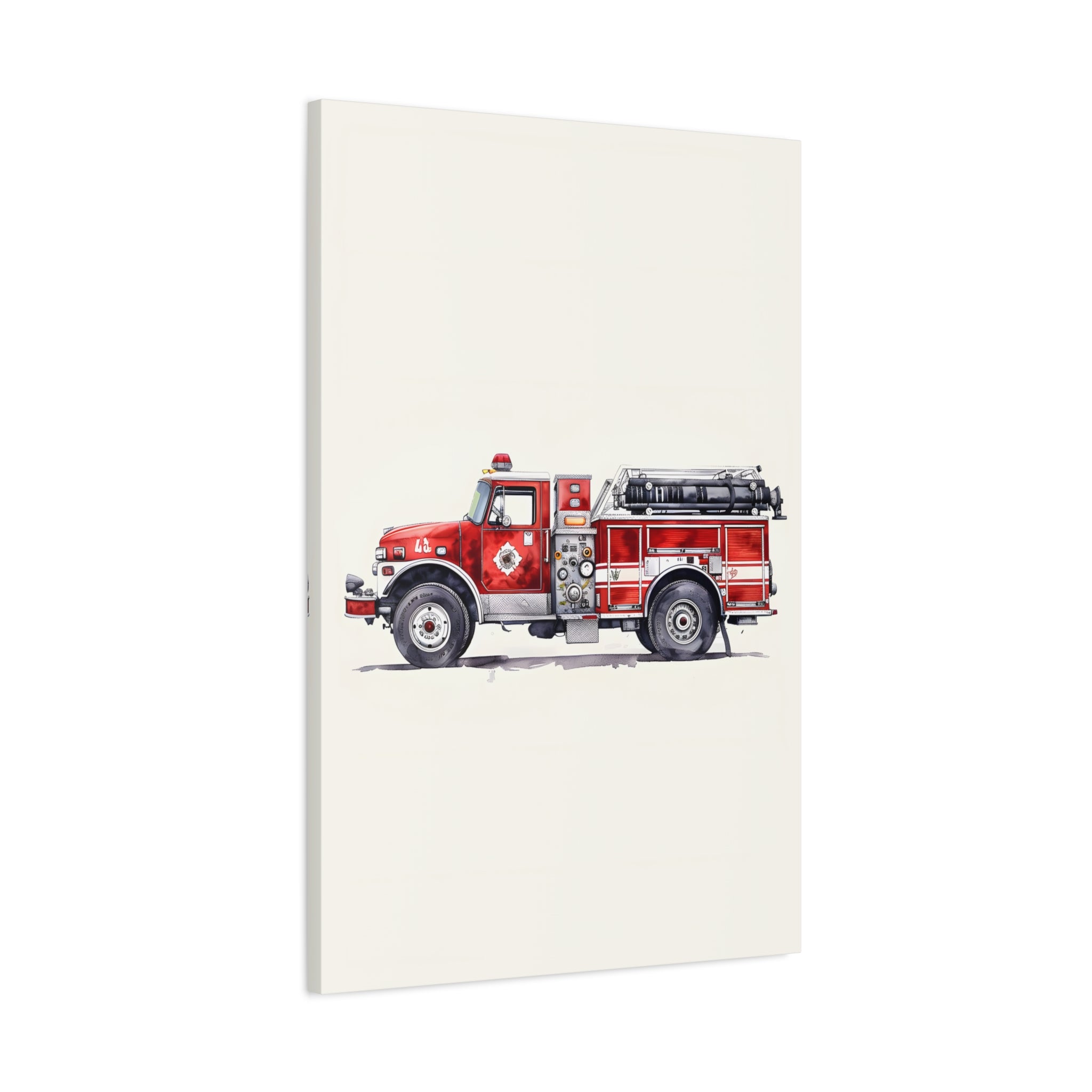 1.25" Matte Canvas - Classic Pumper Firetruck