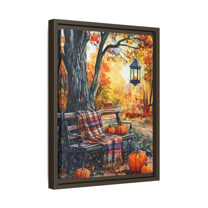 Framed Canvas - Golden Pause in Fall