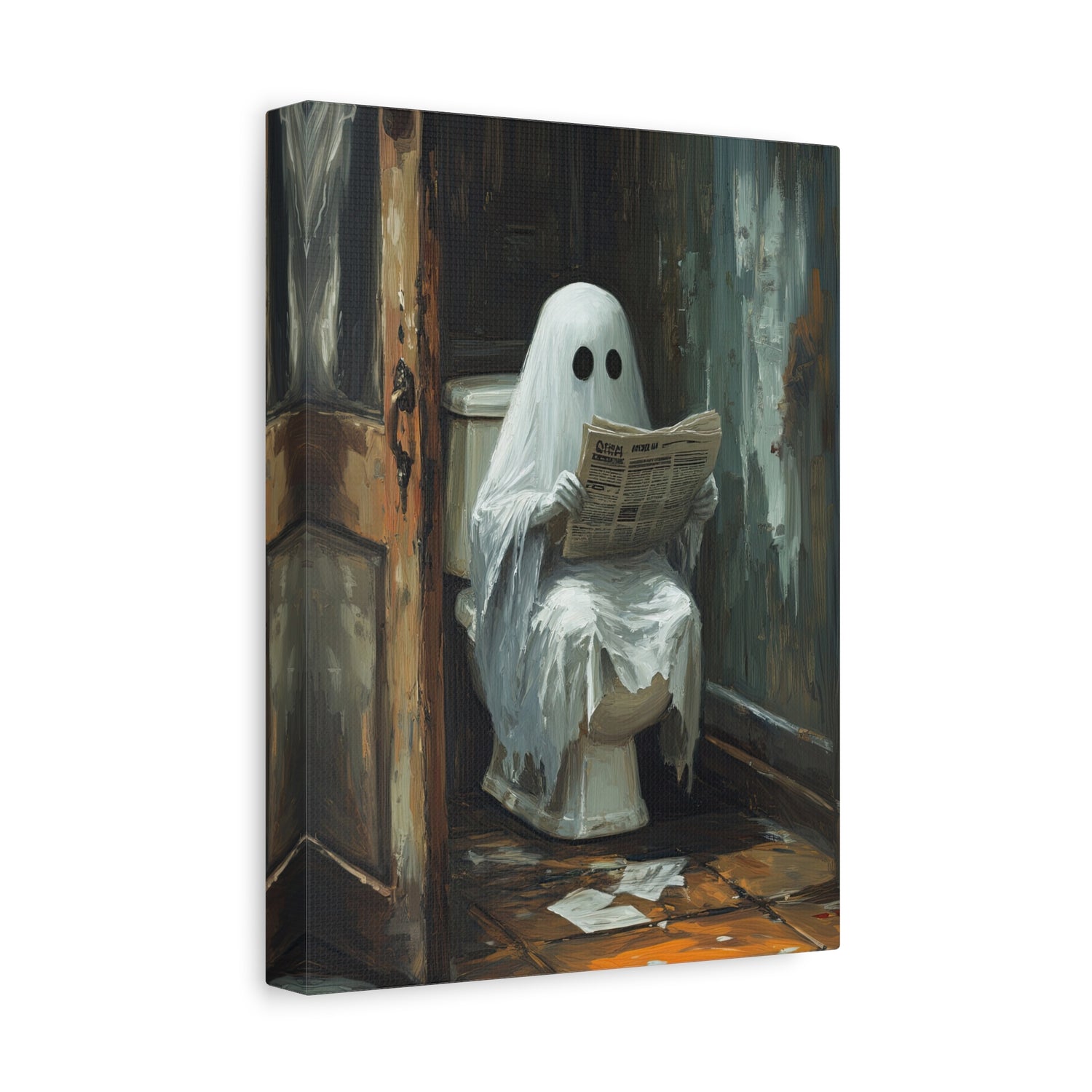 1.25" Matte Canvas - Ghostly Bathroom Break