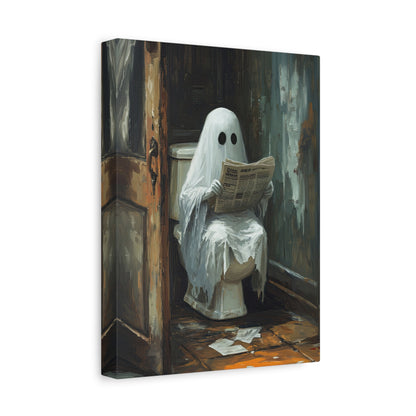 1.25" Matte Canvas - Ghostly Bathroom Break