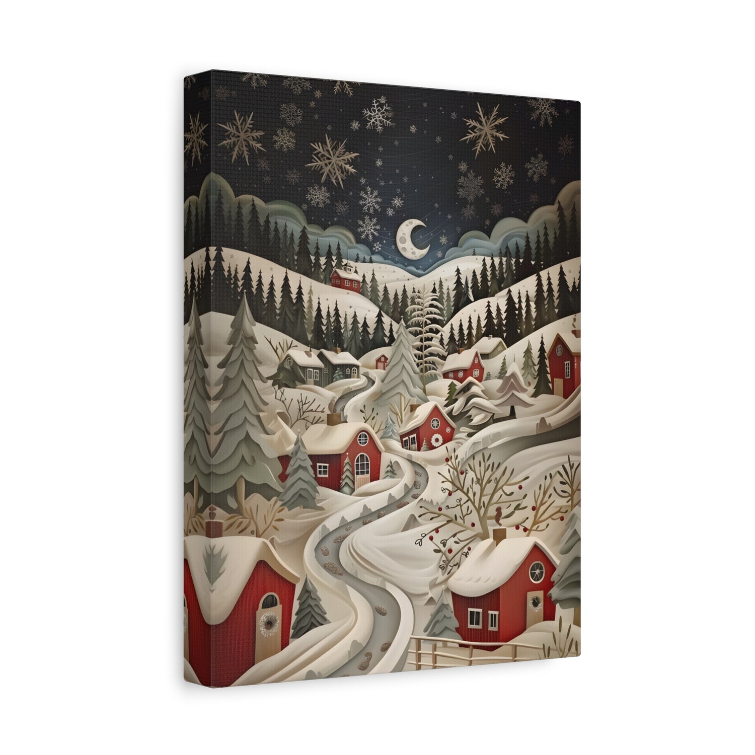 1.25" Matte Canvas - Silent Snowfall Village