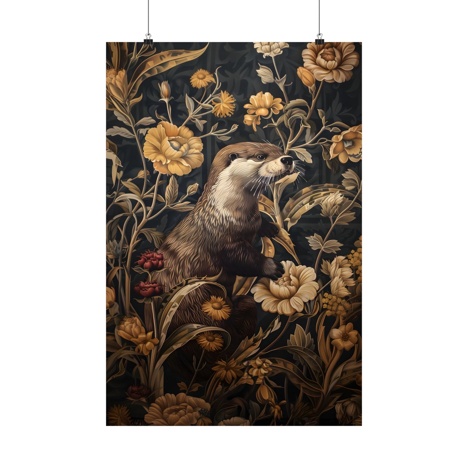 Otter in Floral Paradise