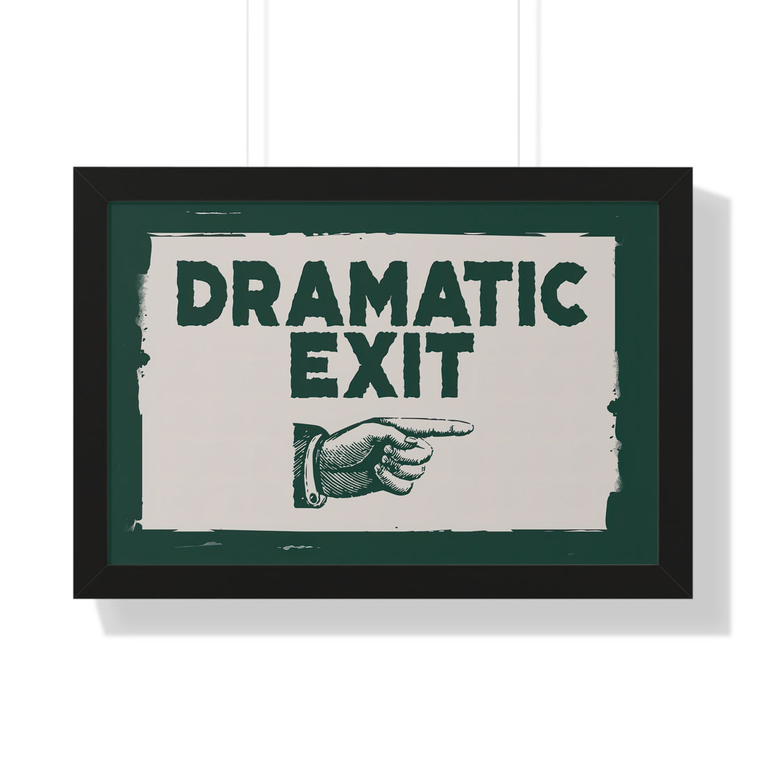 Framed Paper Print - Dramatic Exit Strategy