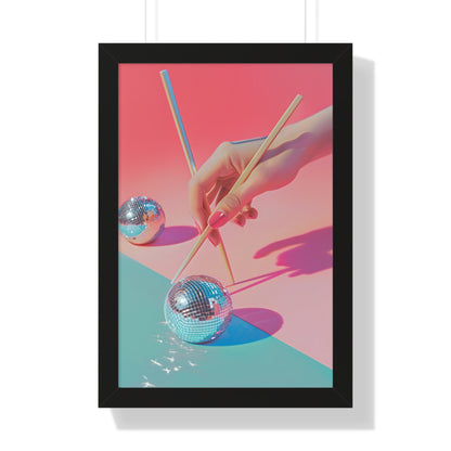 Framed Paper Print - Disco Chopsticks Delight