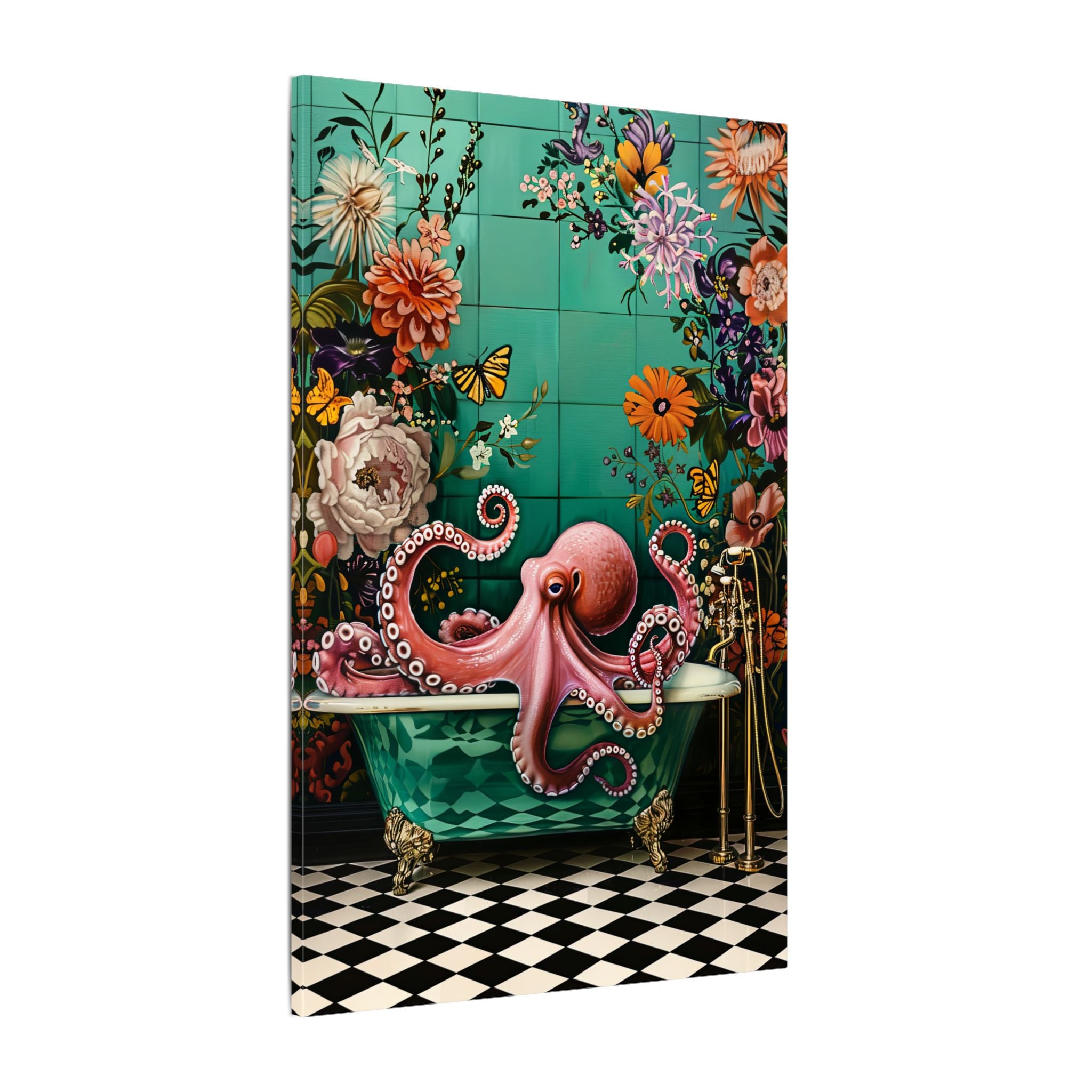.75" Matte Canvas - Octopus Bath Royale