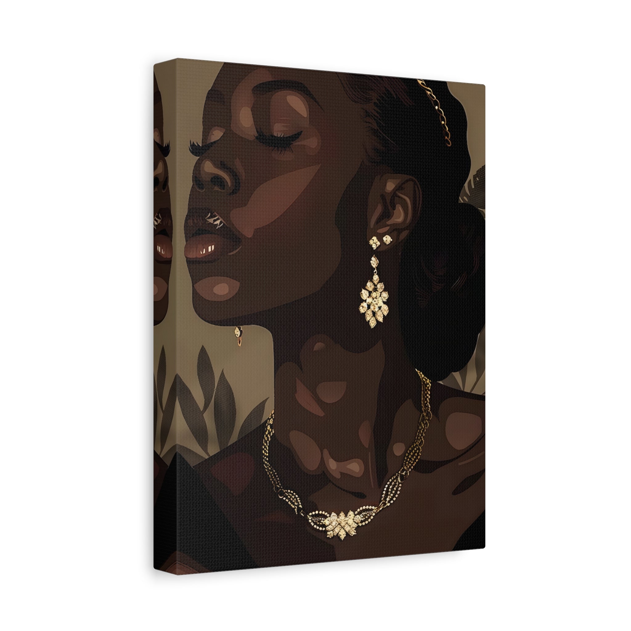 1.25" Matte Canvas - Golden Melanin Muse