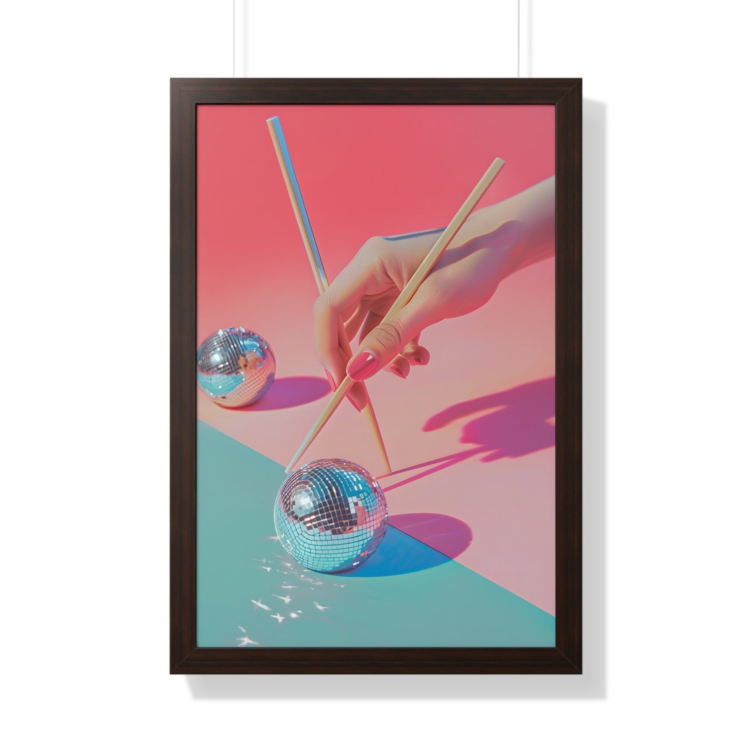 Framed Paper Print - Disco Chopsticks Delight