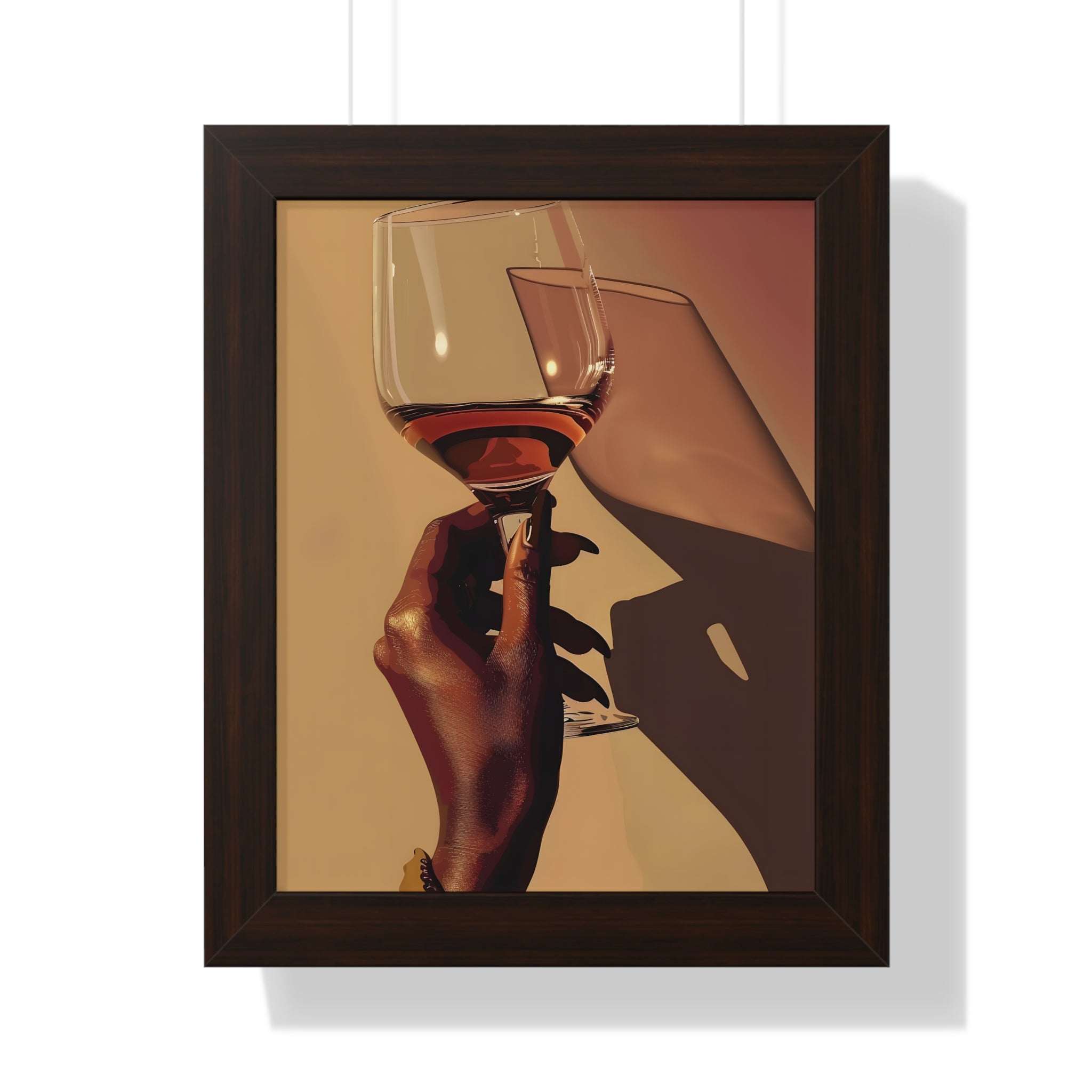 Framed Paper Print - Golden Hour Wine Toast