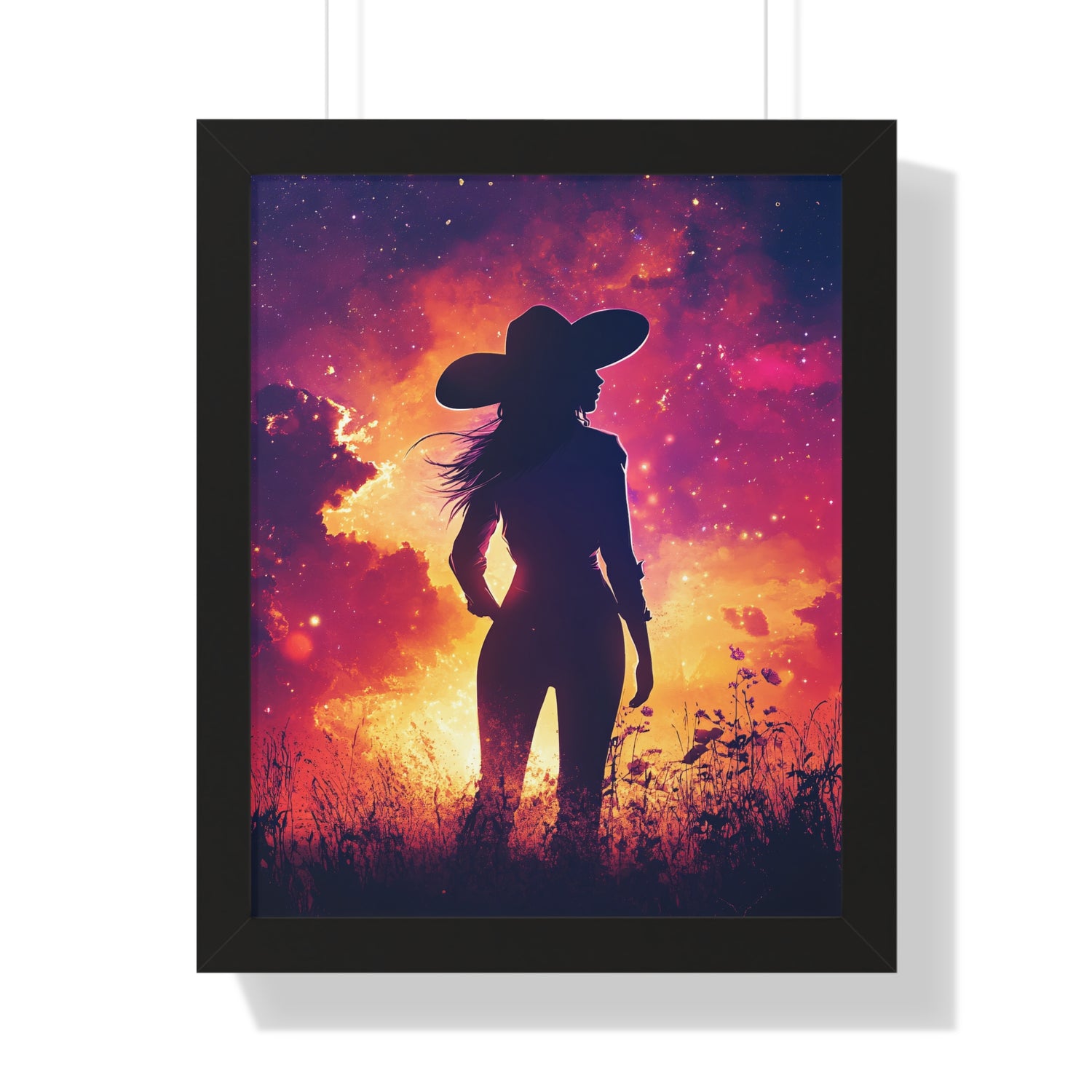 Framed Paper Print - Cosmic Cowgirl