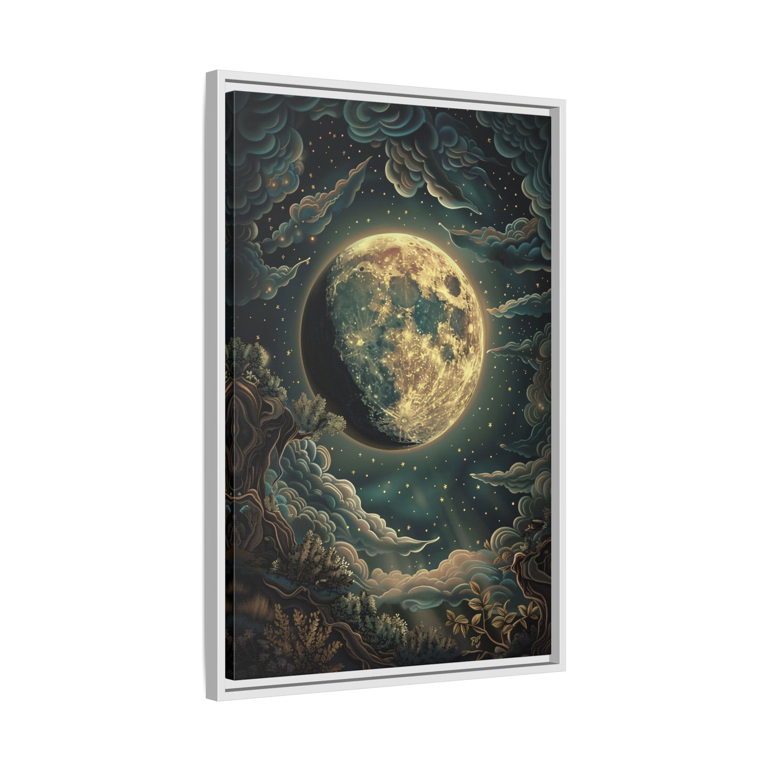 Framed Canvas - Waxing Gibbous Dreamscape