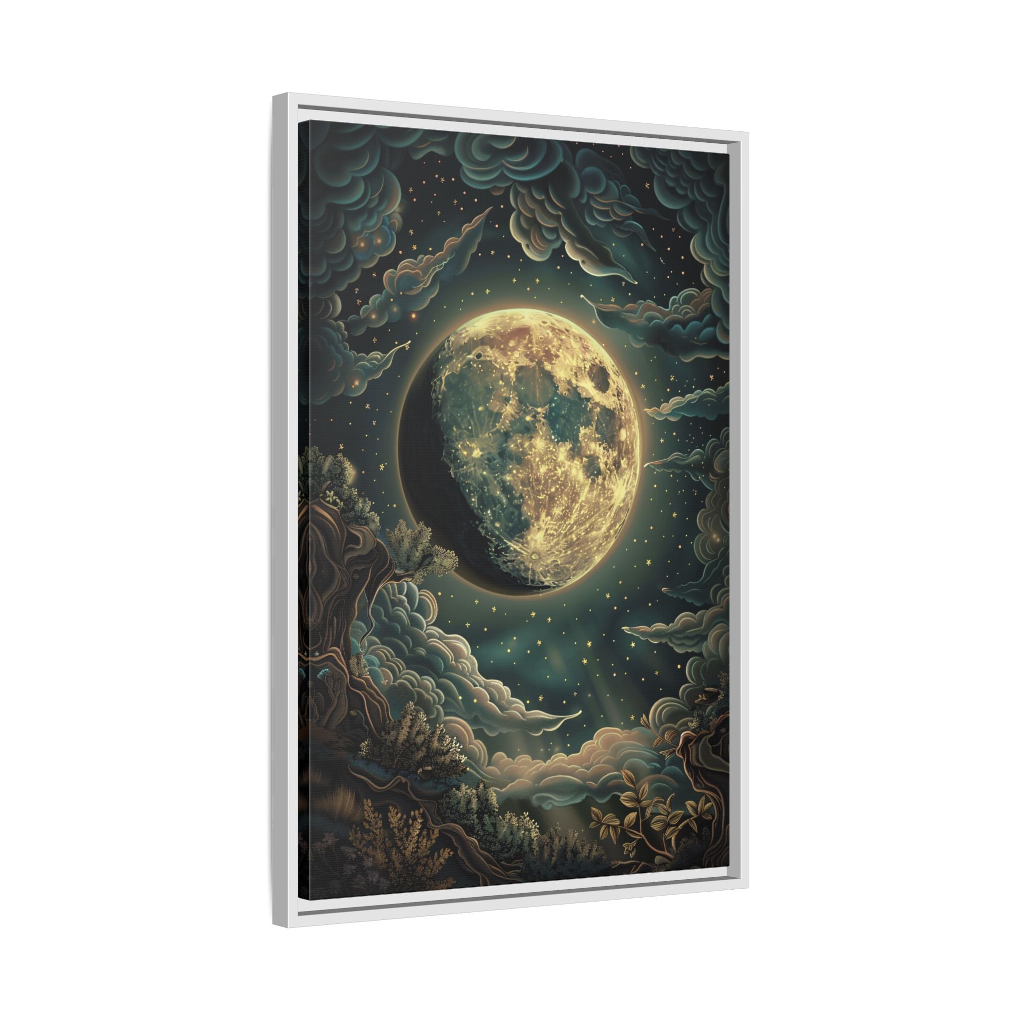 Framed Canvas - Waxing Gibbous Dreamscape