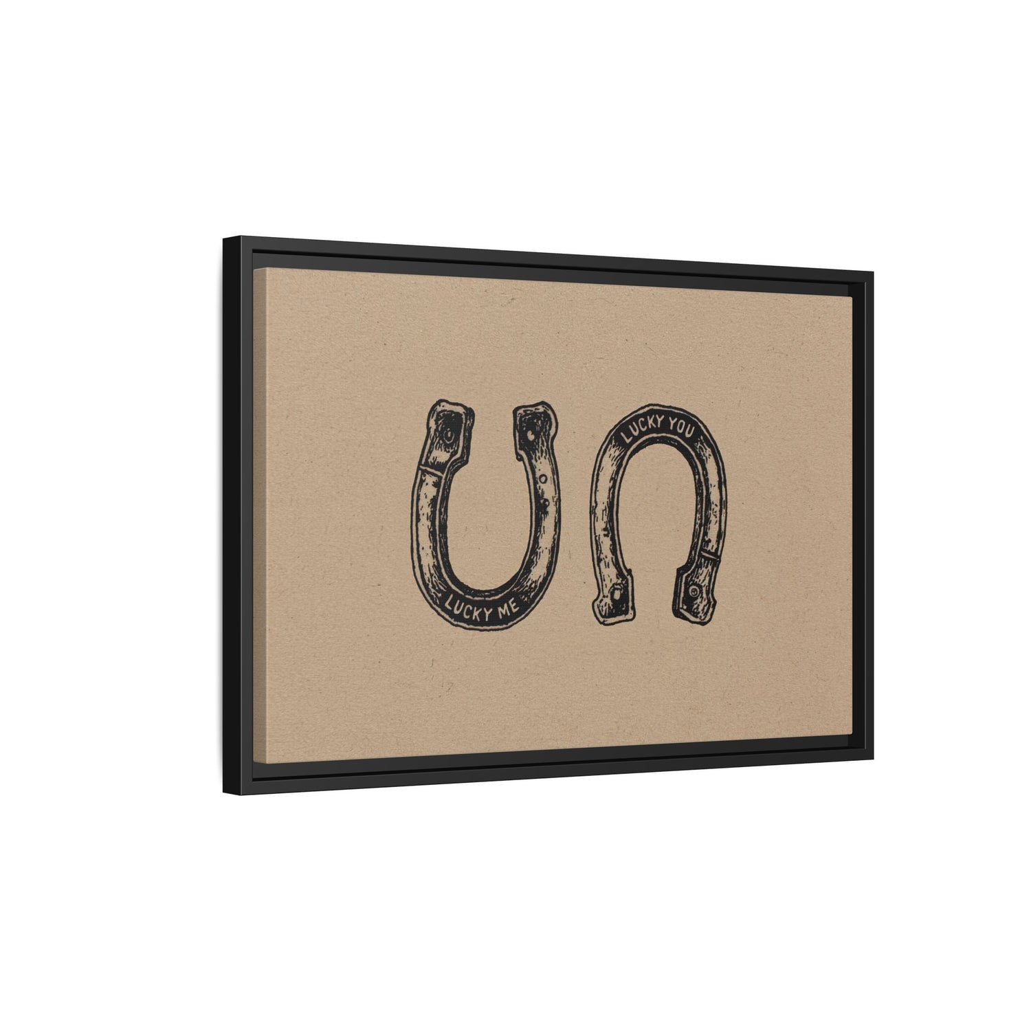 Framed Canvas - Lucky Me Lucky You Horseshoes