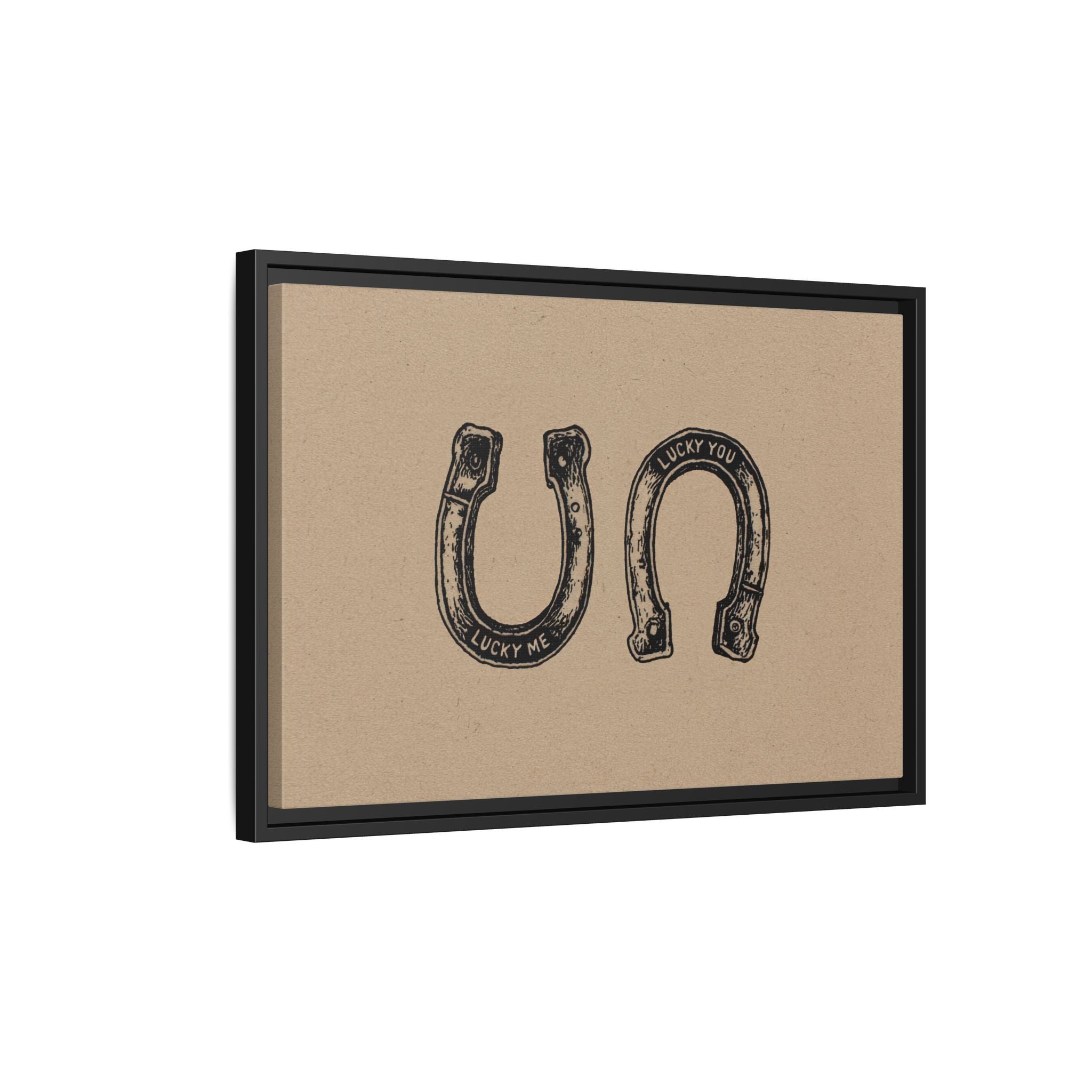 Framed Canvas - Lucky Me Lucky You Horseshoes
