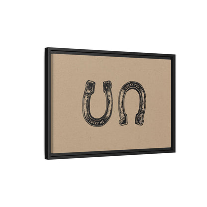 Framed Canvas - Lucky Me Lucky You Horseshoes