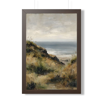 Framed Paper Print - Misty Coastal Seascape