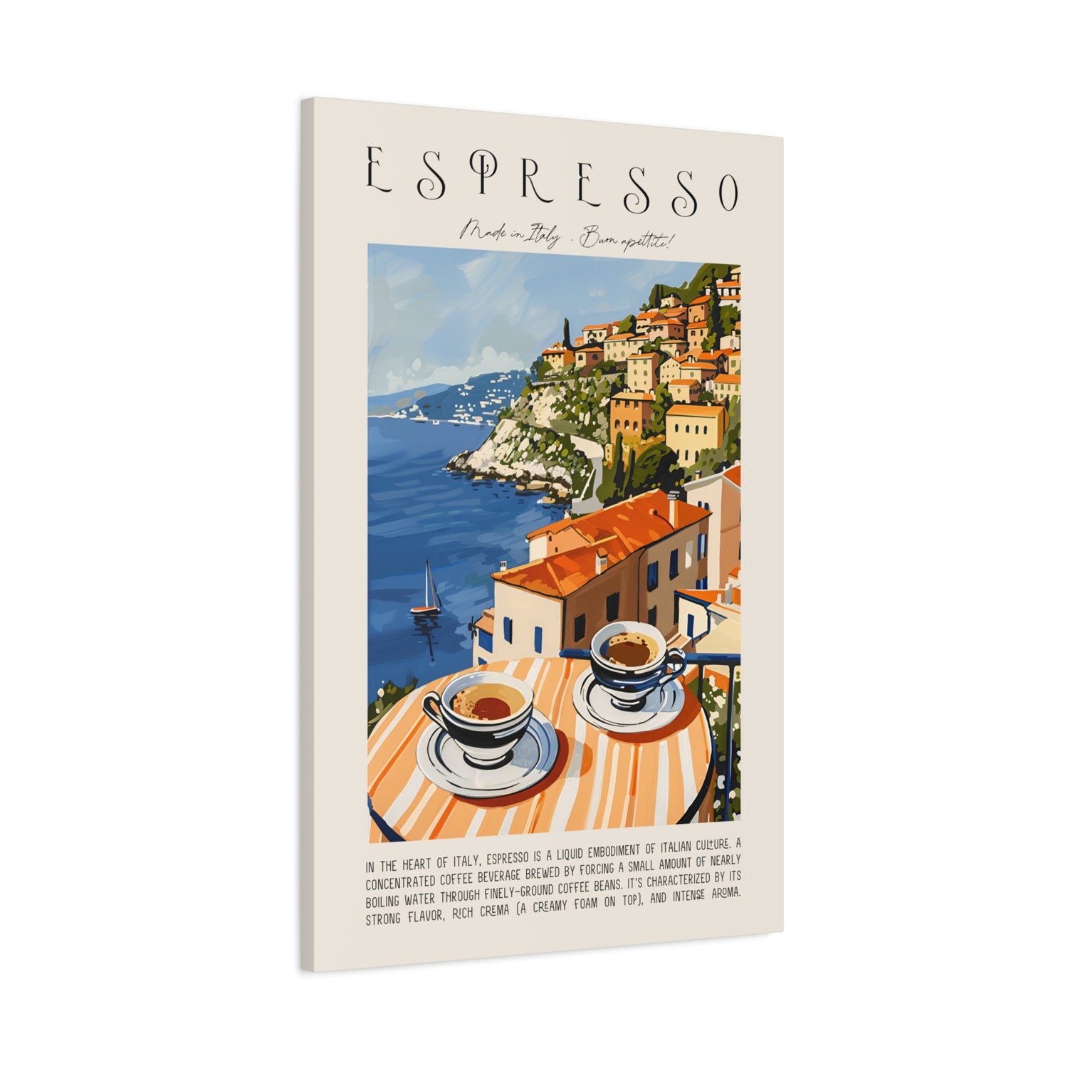1.25" Matte Canvas - Espresso Views of Italy