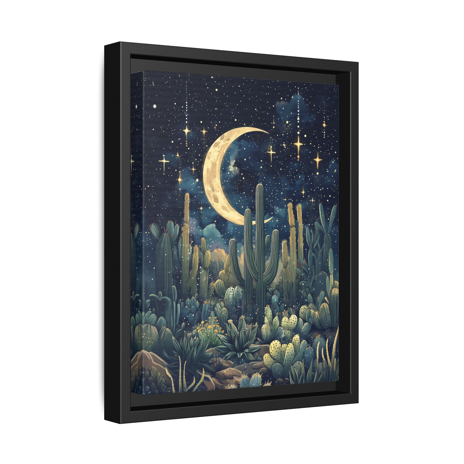 Framed Canvas - Dreamy Desert Night