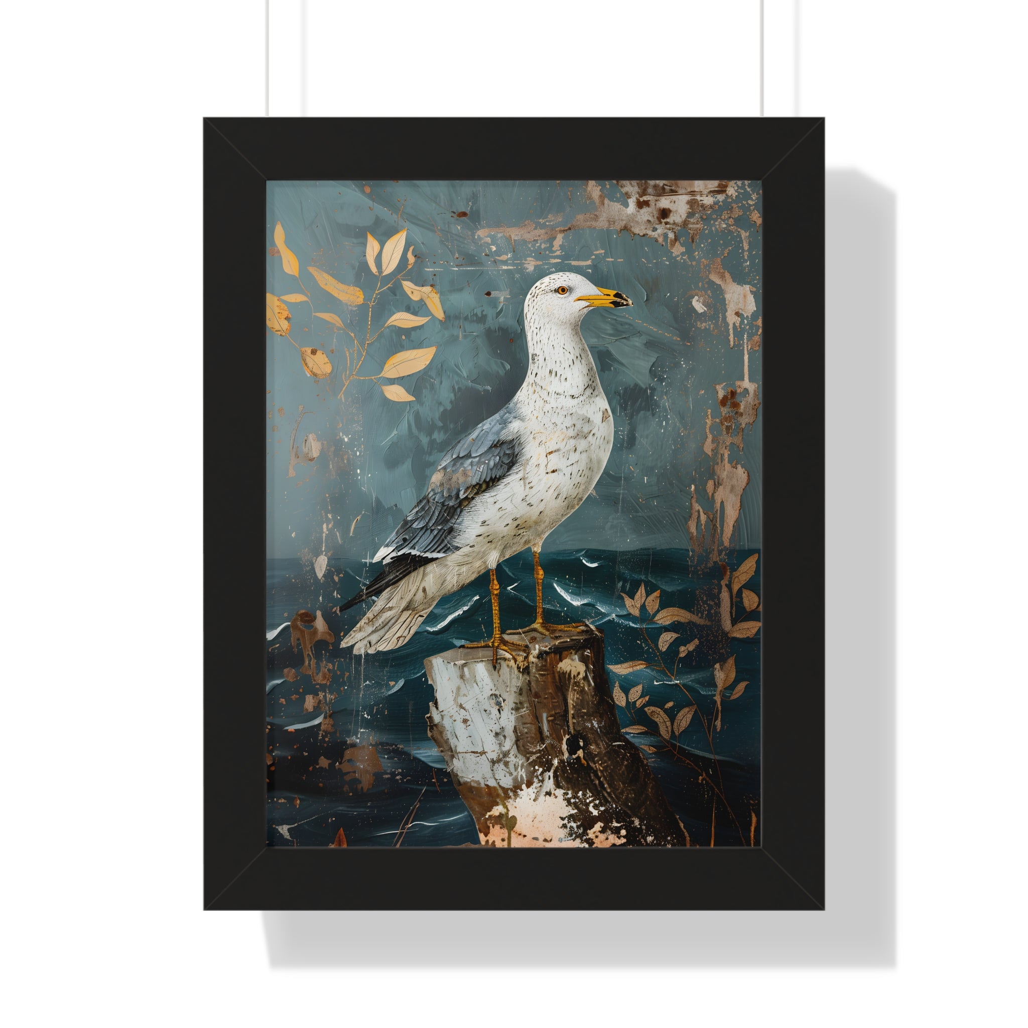 Framed Paper Print - Seagull’s Ocean Perch