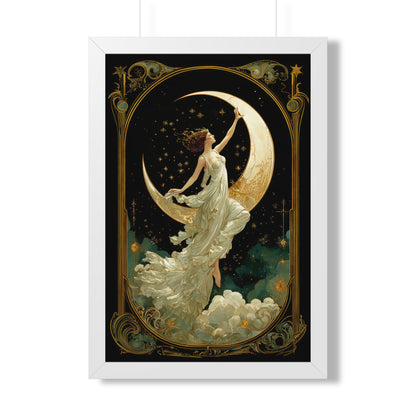 Framed Paper Print - Moon Goddess Ascending
