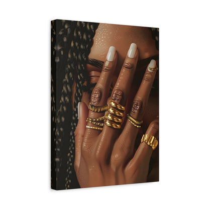 1.25" Matte Canvas - Braided Golden Ring Beauty