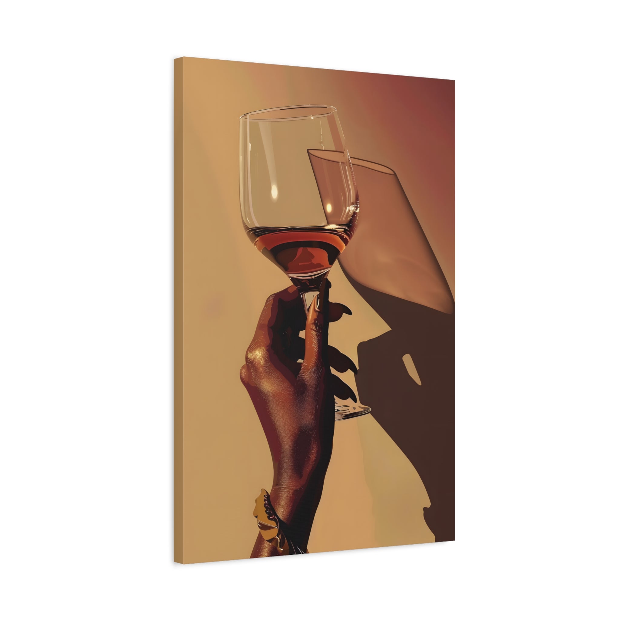 1.25" Matte Canvas - Golden Hour Wine Toast