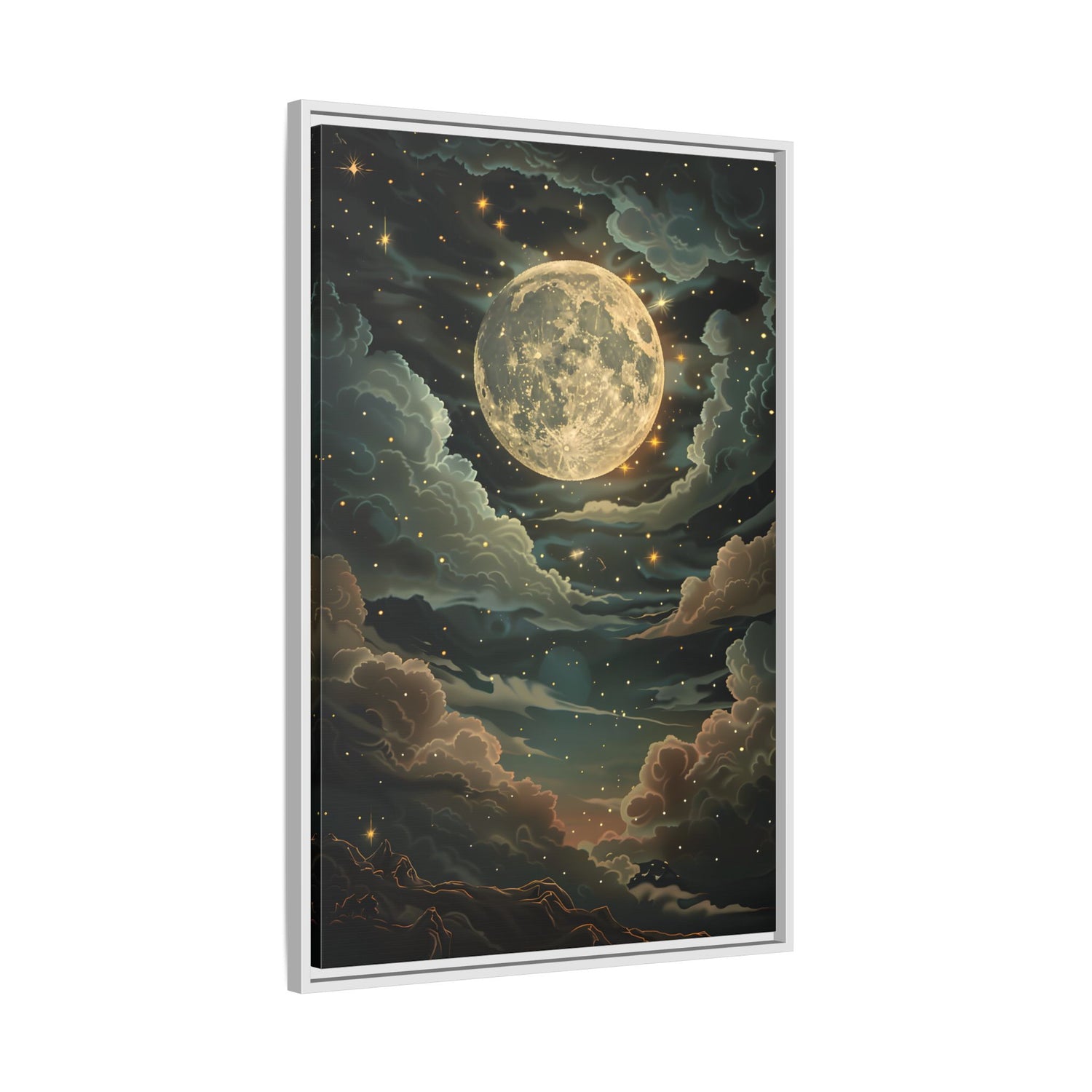 Framed Canvas - Enchanting Lunar Glow