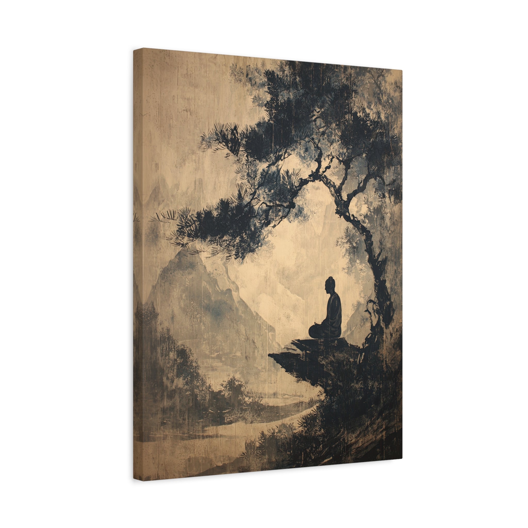 1.25" Matte Canvas - Mountain Tree Zen Silence