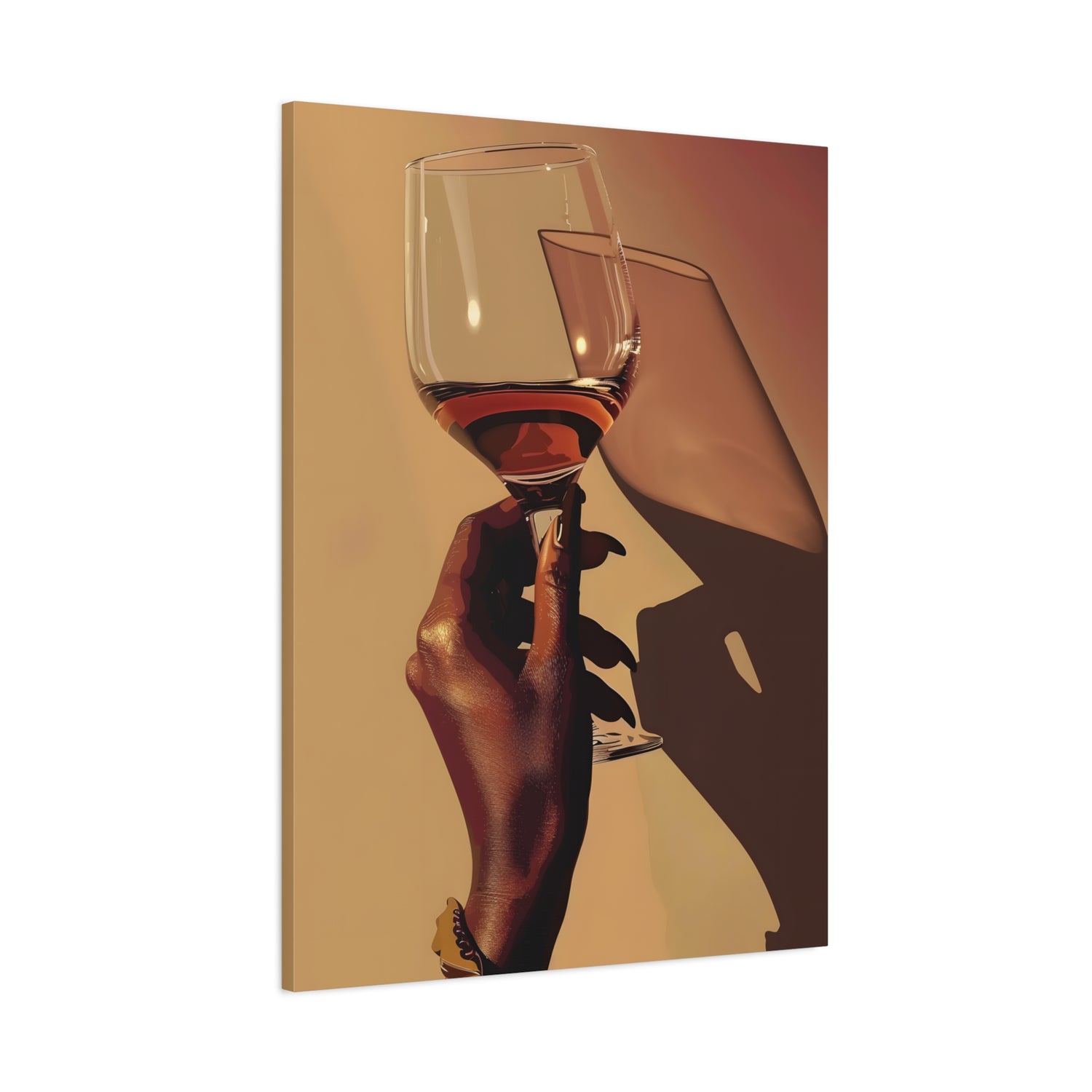 1.25" Matte Canvas - Golden Hour Wine Toast