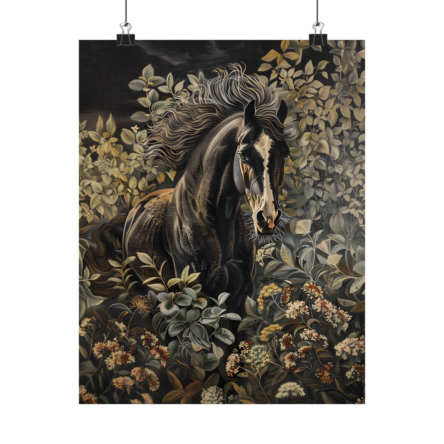 Equine Elegance in Twilight Bloom