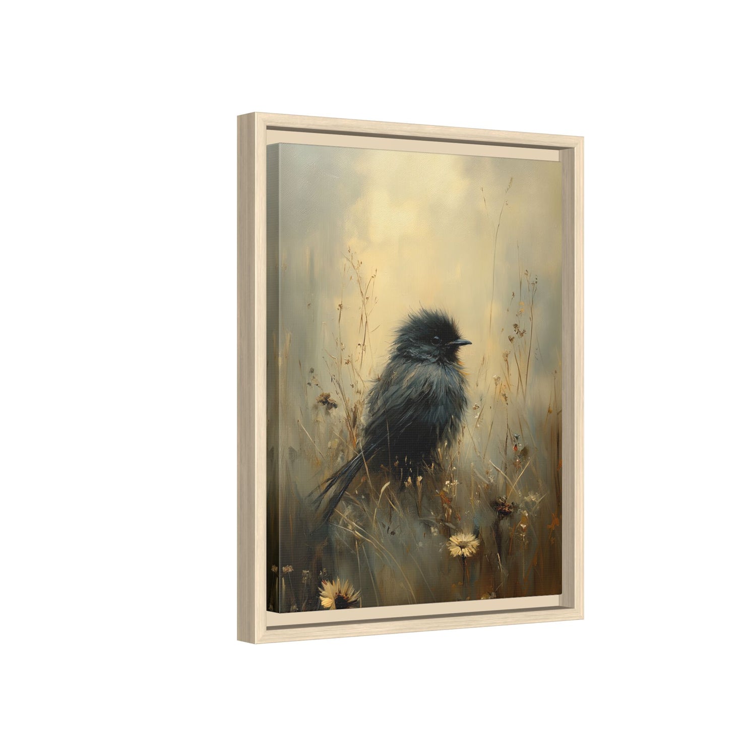Framed Canvas - Golden Meadow Bird