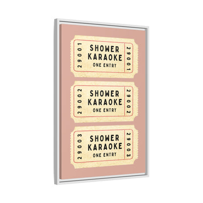 Framed Canvas - Shower Karaoke Admit Ticket