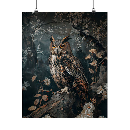 Midnight Watchful Owl