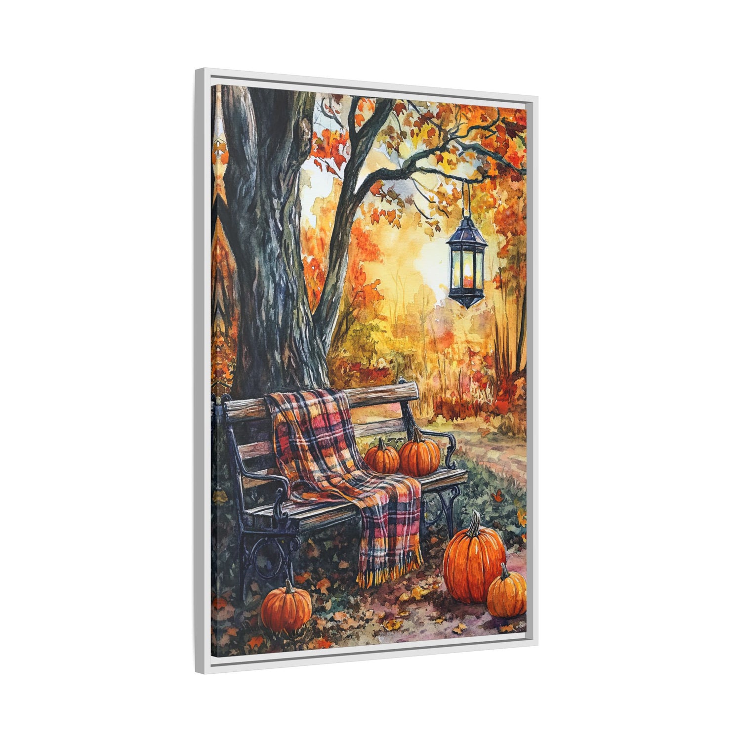 Framed Canvas - Golden Pause in Fall