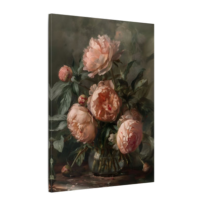 .75" Matte Canvas - Vintage Blush Peony Bouquet