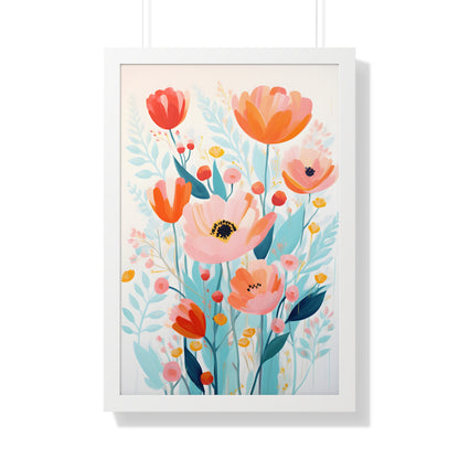 Framed Paper Print - Vivid Blossom Harmony