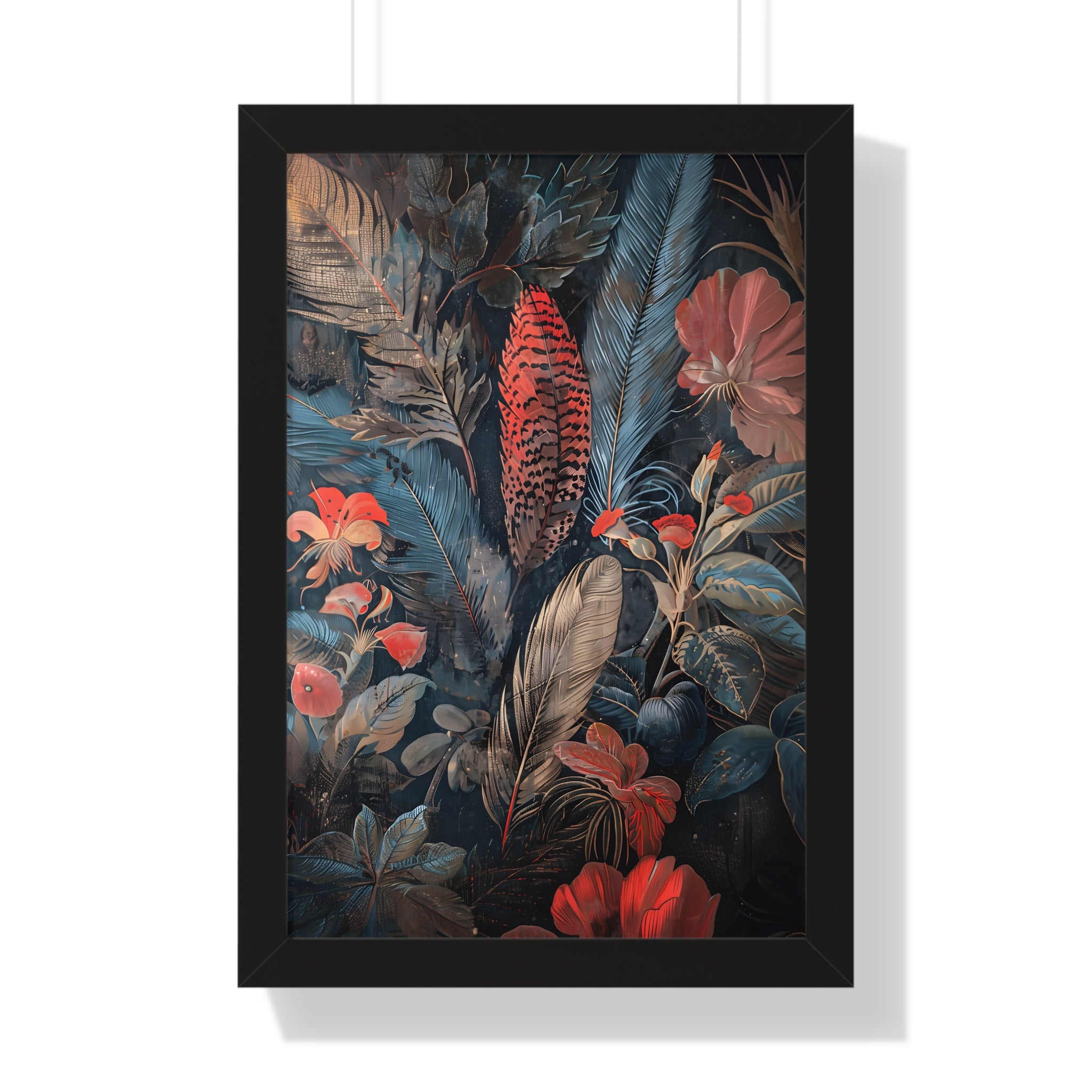 Framed Paper Print - Midnight Garden Reverie