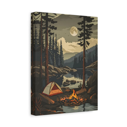1.25" Matte Canvas - Moonlit Campfire Escape