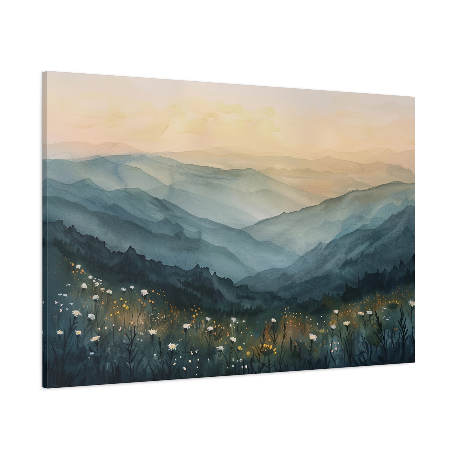 1.25" Matte Canvas - Misty Blue Ridge Bloomscape