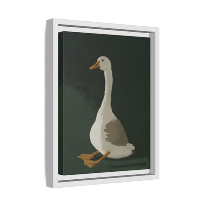 Framed Canvas - Sitting Goose in Spotlight