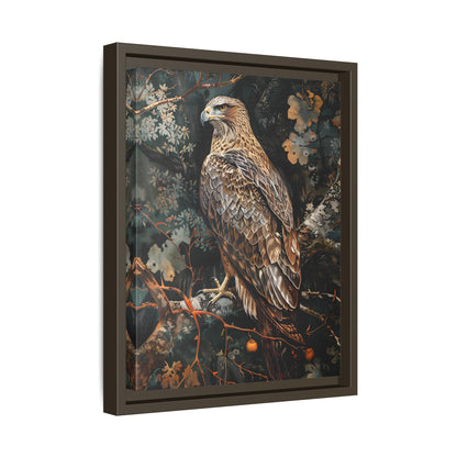 Framed Canvas - Majestic Hawk in Autumn